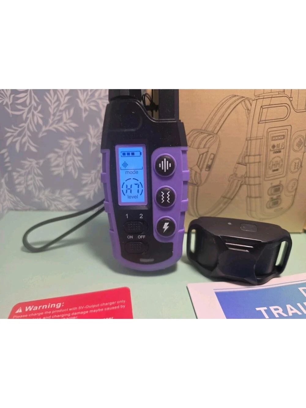 Purple Dog Training Collar RS2 Rechargeable Waterproof Remote 2 Receiver Set